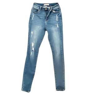 Encore Jeans Distressed Skinny Denim Casual Everyday‎ Blue Size 5